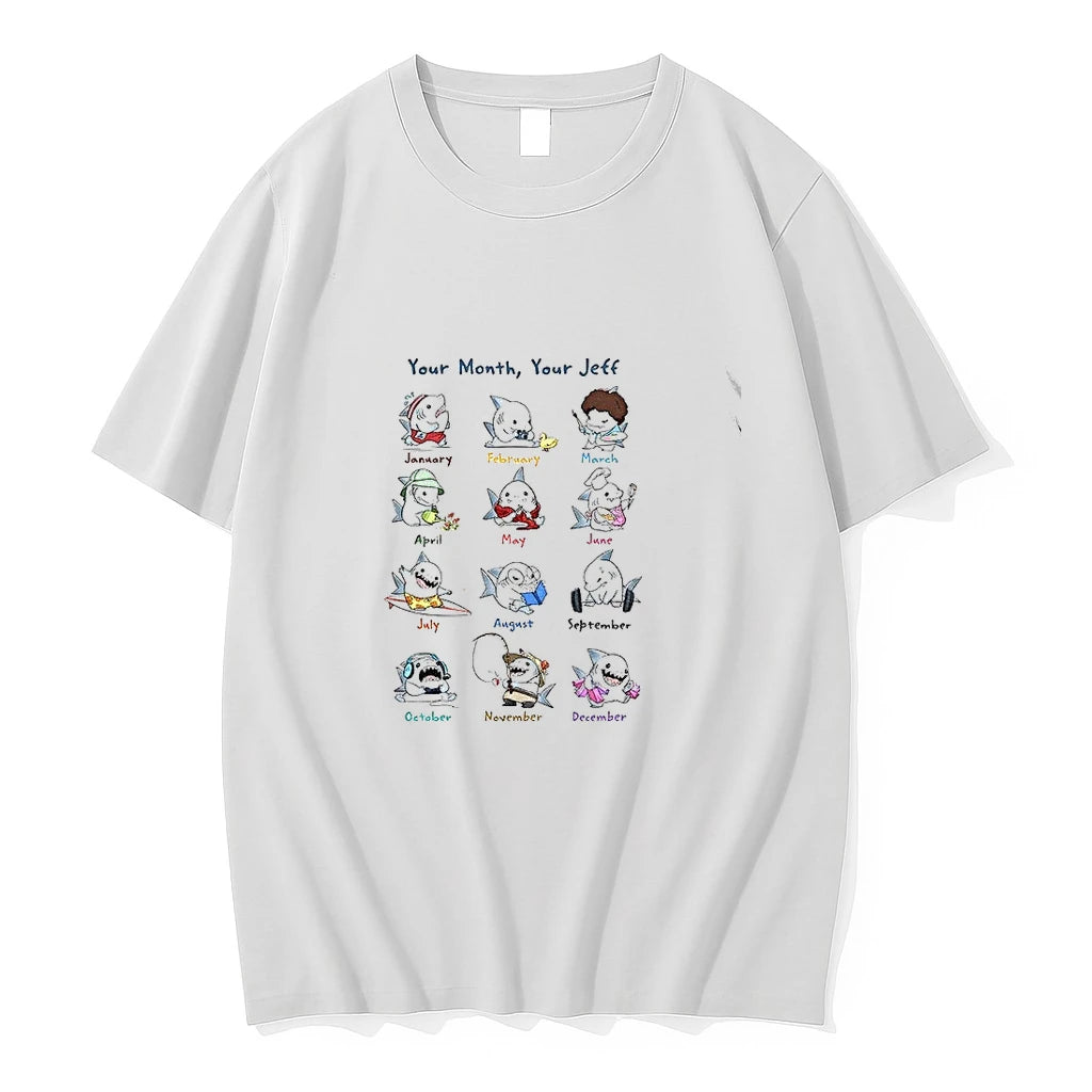 Cute Shark Ocean Animal Your Month Your Jeff Cartoon Tshirts Sweater