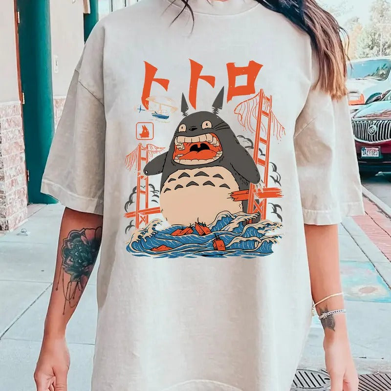 Cute Totorro Sweatshirt-Tshirt,  Retro 90s Movie Shirt, Gift For Men, For Women, All Sizes Hoodie | RetroVerseTees.com