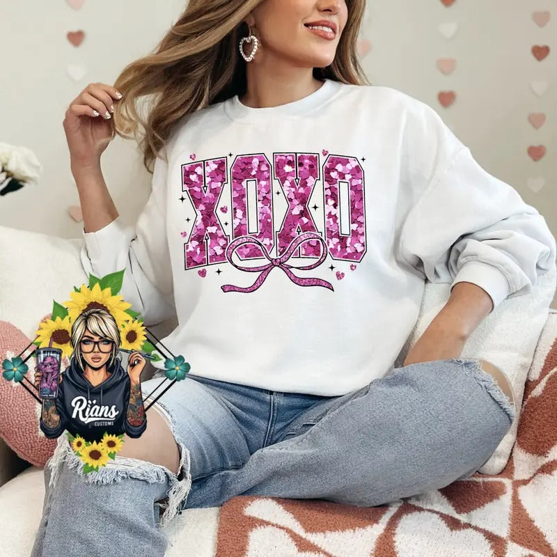 Cute XOXO Valentines Day Unisex Tee Hoodie, Sweatshirt | RetroVerseTees.com