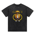Cute bear cool handsome washed T-shirt, In the fashion circle, the tide is responsible, Comfortable fabrics, quality...