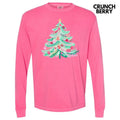 Cutesy Christmas Tree Long Sleeve Comfort Colors T-Shirt 'NLB' Hoodie, Sweatshirt | RetroVerseTees.com