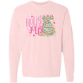 Cutesy Holly Jolly Tree Long Sleeve Comfort Colors T-Shirt 'NLB' Hoodie, Sweatshirt | RetroVerseTees.com