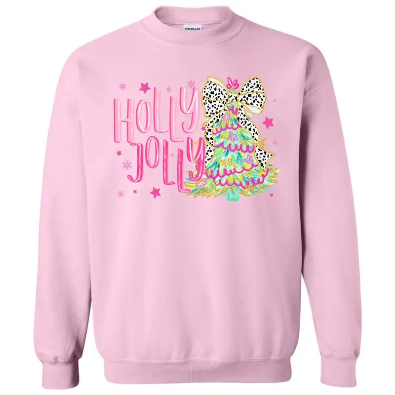 Cutesy Holly Jolly Tree Sweatshirt 'NLB T-Shirts, Hoodie | RetroVerseTees.com
