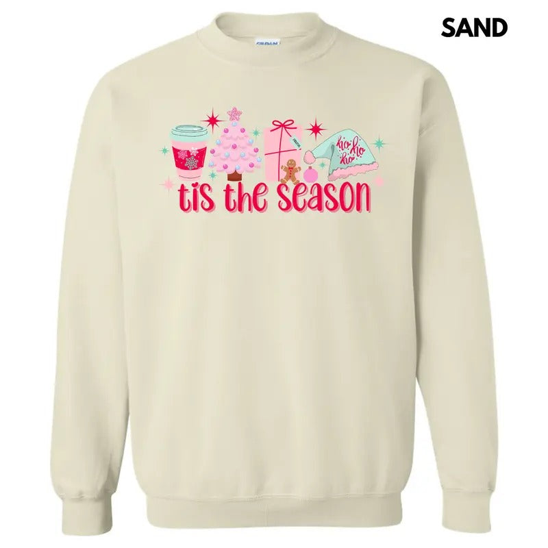 Cutesy Pink Tis The Season Sweatshirt 'NLB' T-Shirts, Hoodie | RetroVerseTees.com