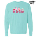 Cutesy Pink Tis the Season Long Sleeve Comfort Colors T-Shirt 'NLB' Hoodie, Sweatshirt | RetroVerseTees.com