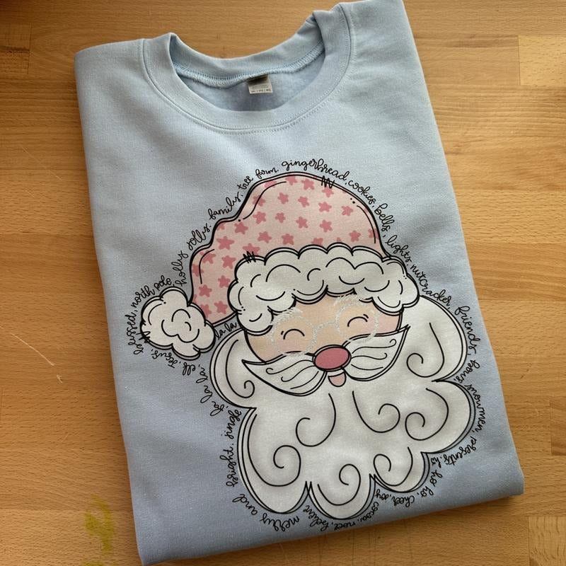 Cutie Santa Gildan Sweatshirt T-Shirts, Hoodie | RetroVerseTees.com