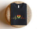 Cycling Heartbeat Shirt, Cycling Heart Tee, Bicycle Lover Gift Tee, Matching Bicycle Rider T-Shirt, Sport Shirt, Bike...