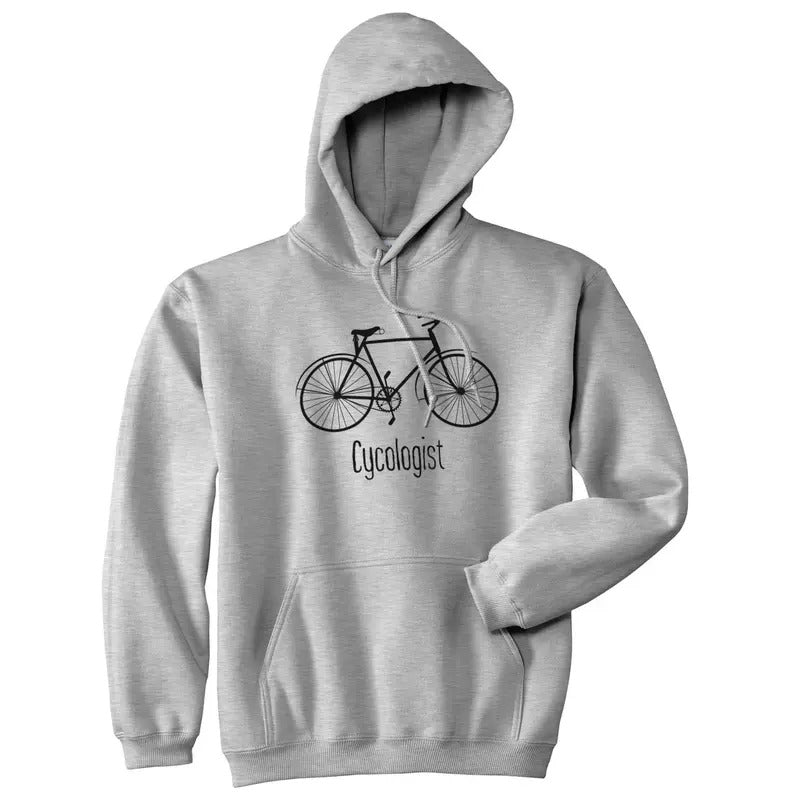 Cycologist Funny Psychology Biking Cyclist Pun Biker Doctor Unisex Hoodie Funny Hoodies Funny Fitness Pullover Novelty...