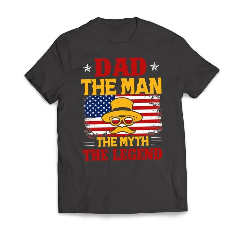 DAD The Man The Myth The Legend Father's Day T-Shirt Casual Classic Hoodie, Sweatshirt | RetroVerseTees.com