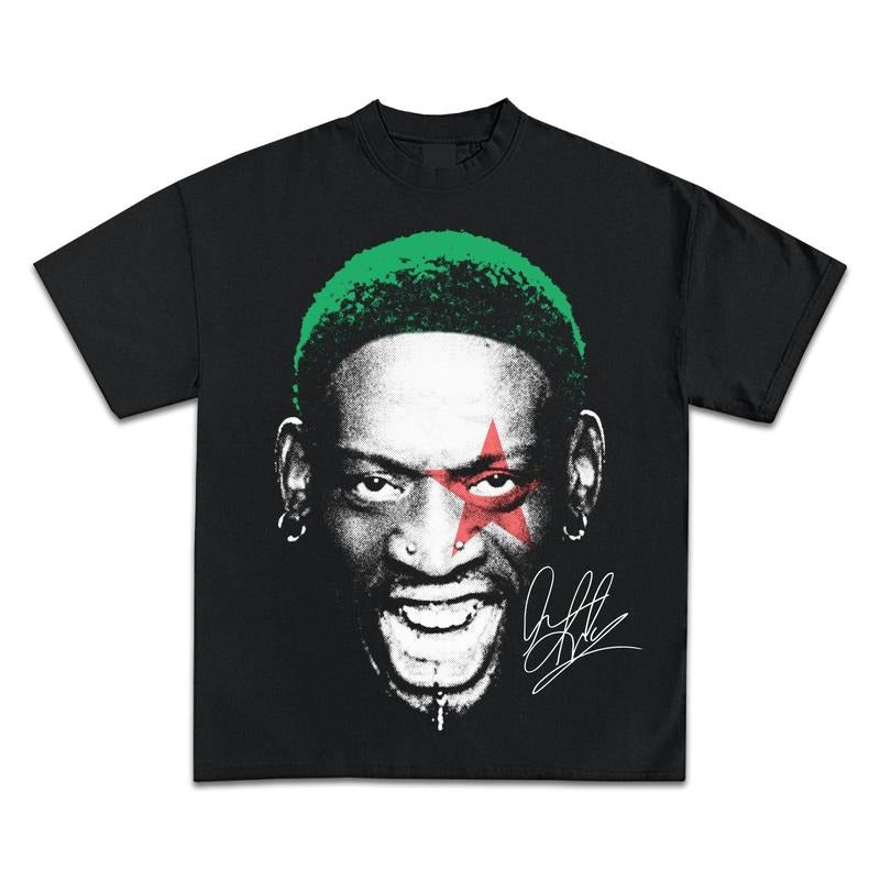 DENNIS RODMAN JUMBO SIGNATURE GRAPHIC T-SHIRT - STREETWEAR Hoodie, Sweatshirt | RetroVerseTees.com