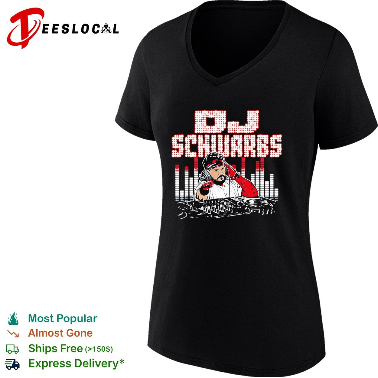 DJ Schwarbs Kyle Schwarber Philadelphia Phillies DJ shirt