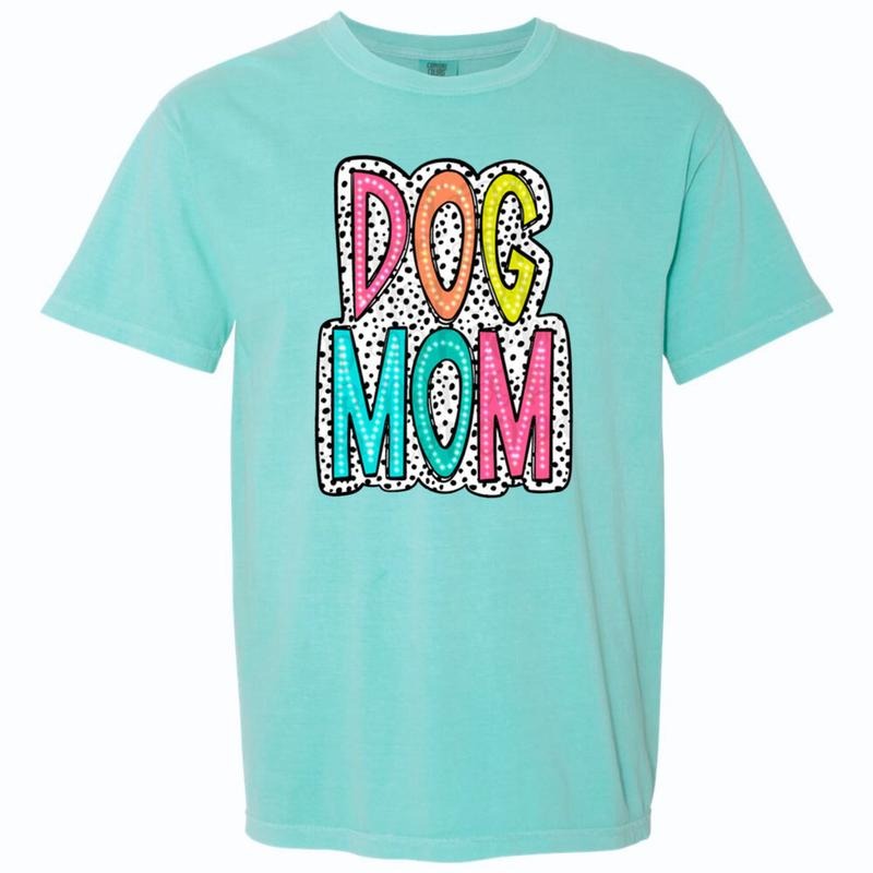 DOG MOM Neon Spotted Comfort Colors T-Shirt Hoodie, Sweatshirt | RetroVerseTees.com