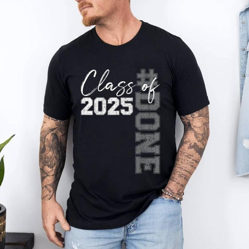 DONE Class Of 2025 Graduate Funny 2025 Graduation Seniors T-Shirt | Unisex Cotton Tee, Short Sleeve, Size S-3XL Hoodie,...