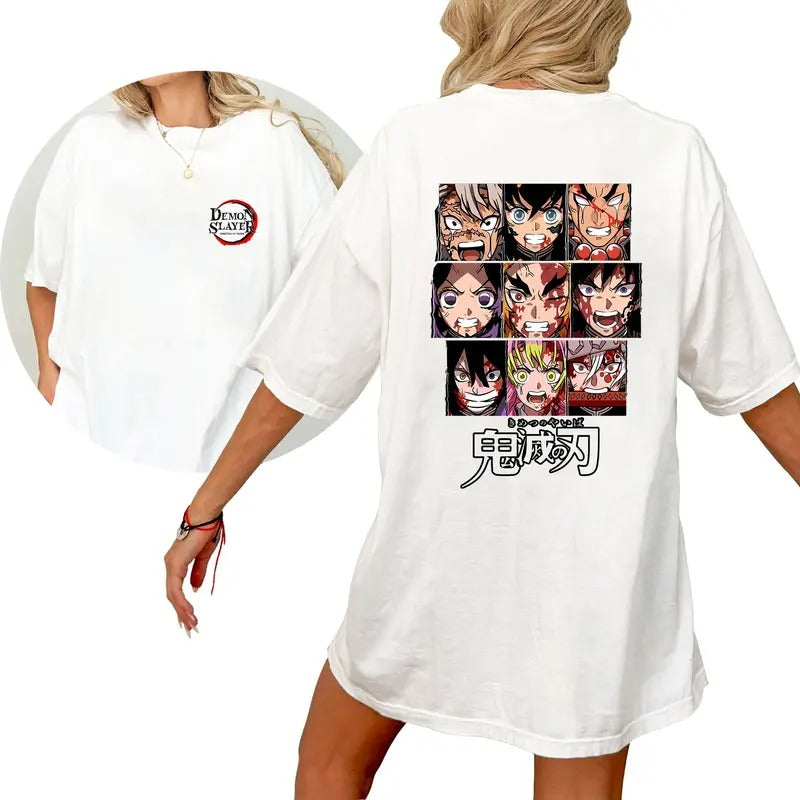 DS Hashira Characters Tshirt Crewneck Hoodie Comfort Cotton Sweatshirt | RetroVerseTees.com