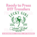 DTF Transfer Only - Lucky Girl Social Club 10.5" w x 11" h T-Shirts, Hoodie, Sweatshirt | RetroVerseTees.com