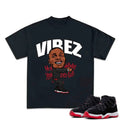 Dababy Vibez Match 11s Bred Velvet Sneakers Outfits, Graphic Tee Cotton T-shirt, Y2K Hip Hop Crewneck for a Stylish...