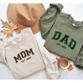 Dad And Mom Couple Sweatshirt, Custom Dad Mom Sweatshirt, Dad Est 2025 Mom Est 2025 Sweatshirt, Pregnancy Announcement,...