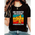 Dad Daughter Squad Unbreakablebond Daddy'WB shield Girl Papa TNF T-Shirt, Casual Short Sleeve Top For Spring & Summer,...