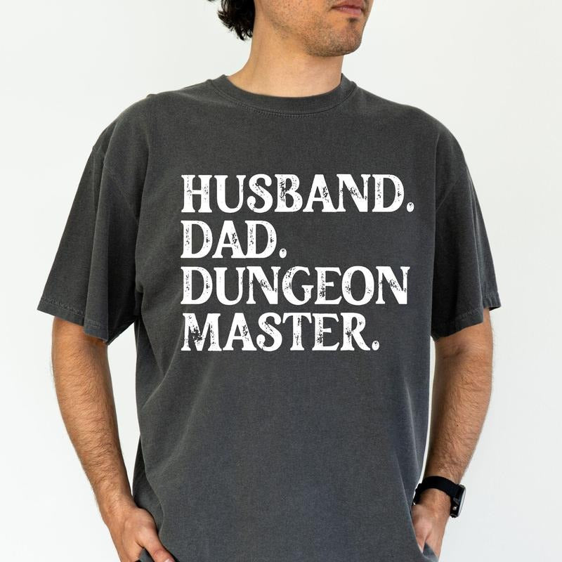 Dad Husband Dungeon Master Shirt, Dnd Dad Gift, Funny Gamer Dad Tee, Dungeon Master Shirt, Gift For Father, Fathers Day...