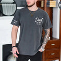 Dad Shirt with Kids Names Arm, Comfort Colors Custom Dad Tshirt Menswear Top Hoodie, Sweatshirt | RetroVerseTees.com