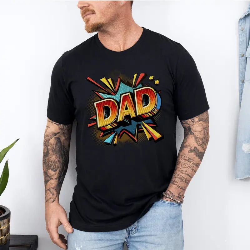 Dad Shirt, Fathers Day Shirt, Trendy Daddy Shirt, Gift for New Dad,  Colors Men's shirt, Dad T-Shirt, Fathers Day Gift...