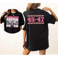 Daddy'S Home Cute T-Shirt, 45 47 Shirt, Funny Trump Pink Sweatshirt, Trump Gift, Republican Gifts, Gift For Woman and Man...