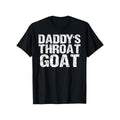 Daddy'S Throat Goat" Fun& Sexy Distressed Cotton T-Shirt for Men- Casual, Breathable Summer Tee with Geometric Pattern...