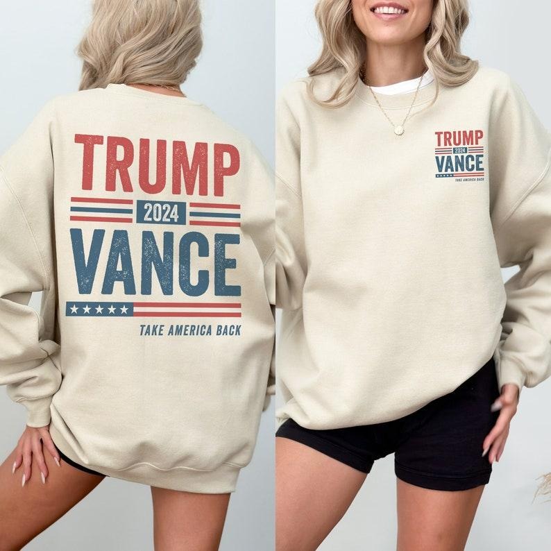 Daddy Vance 2024 Sweatshirt, 2 Sides Daddy Merch MAGA Sweater, Supporter Gift, Election Campaign Republican Gifts...