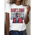 "Daddy'WB shield Home" Trump T-Shirt Women'WB shield T-shirts 2024 Trump Vote T-Shirt Fashion Trend Cotton Top Menswear...