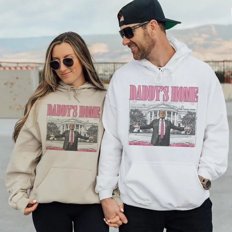 Daddys Home Shirt, Trum Unisex Hoodie, Sweatshirt, Tshirt - Size Inclusivity - His And Hers Fashion - Assorted Colors -...