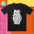 Daily Awesome Outfit |   Black-White Contrast Tee |   'Make Awesome Stuff' Motivational |   Commute & Date Style Hoodie,...