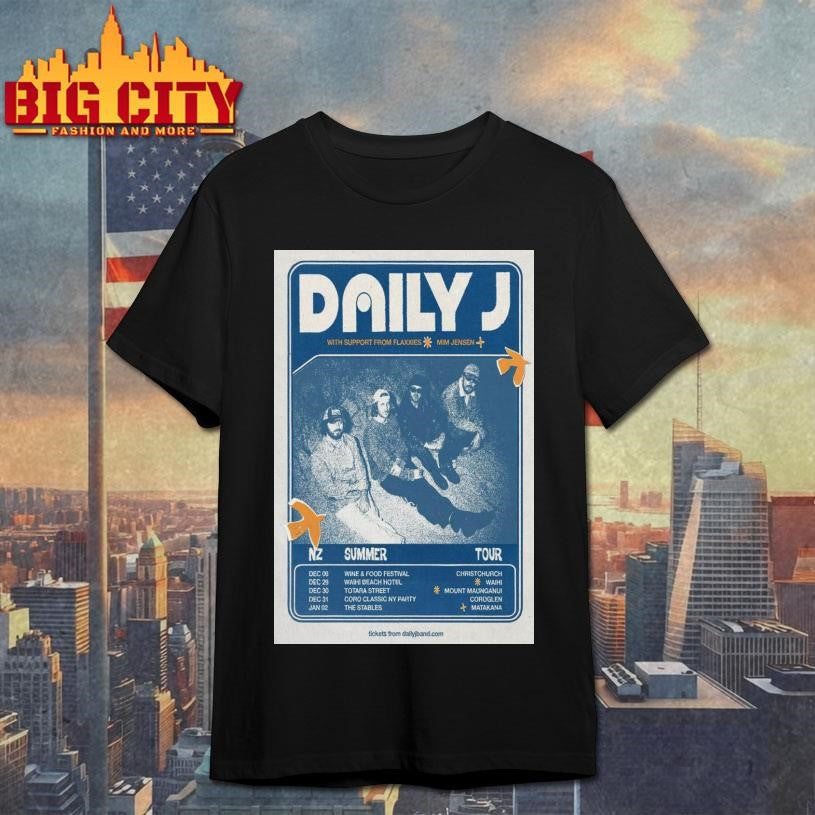 Daily J NZ Summer Tour 2025-2026 Poster shirt