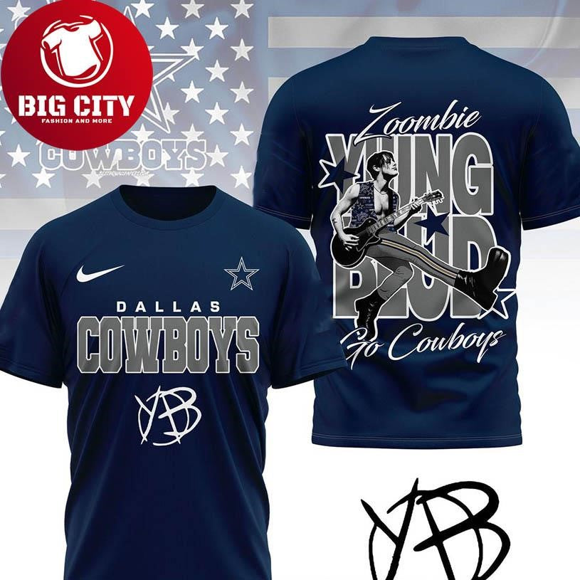 Dallas Cowboys Yungblud Zombie 2025 Go Cowboys Two Sided Shirt
