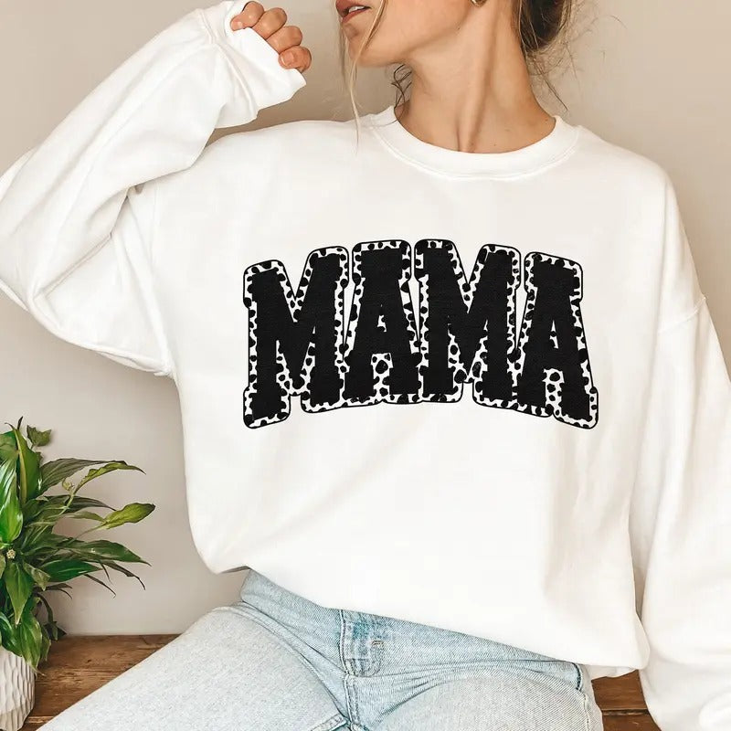 Dalmatian Mama Sweatshirt, Dalmatian Sweatshirt, Trendy MAMA dalmatian Sweatshirt, Retro mama Sweatshirt, Mama...