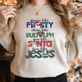 Dance Like Frosty Shine like Rudolph Give like Santa Love Like Jesus Sweatshirt, Cute Christmas Sweatshirt, Christmas...