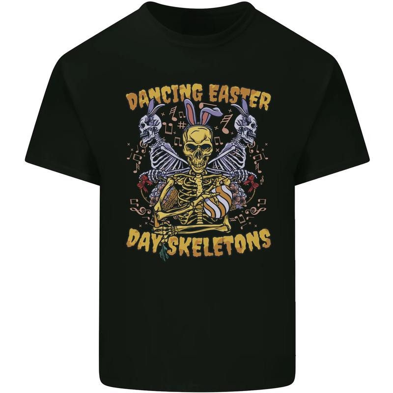 Dancing Easter Day Skeletons Skulls Black T-Shirt, T Shirt For Man Woman S-3Xl Hoodie, Sweatshirt | RetroVerseTees.com