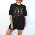Dancing Skeletons - T-Shirt , Unisex Sizing, Funny Tee, Comfortable Shirt,  Halloween Theme Hoodie, Sweatshirt