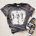 Dancing Skeletons Bleached t-Shirt Hoodie, Sweatshirt | RetroVerseTees.com
