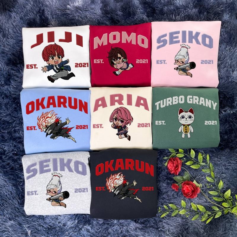 Dandadan Embroidered Sweater, Anime Movie Embroidered T-shirt, Hoodie, Dandadan Characters Shirt Sweatshirt