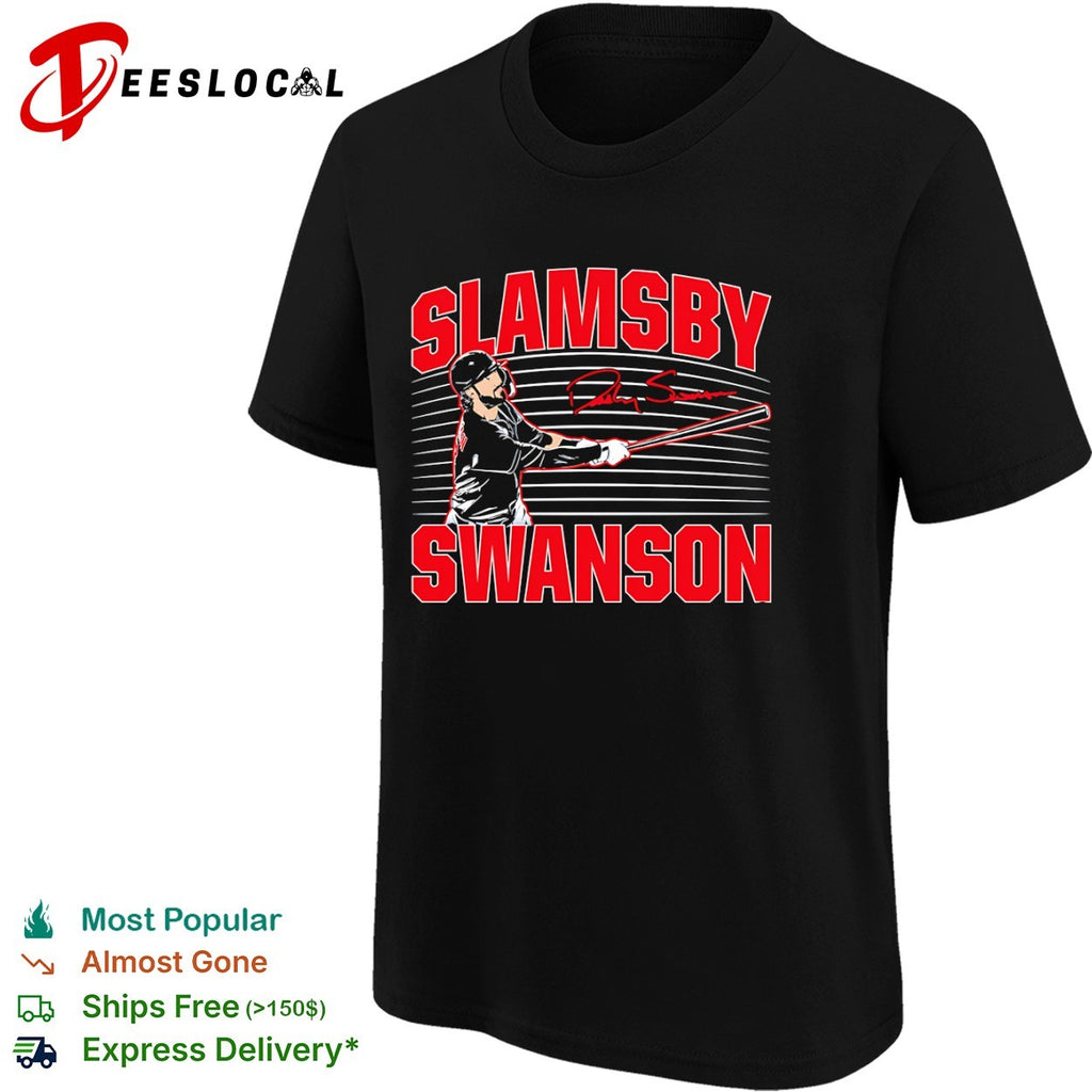 Dansby Swanson Slamsby Signature Baseball shirt