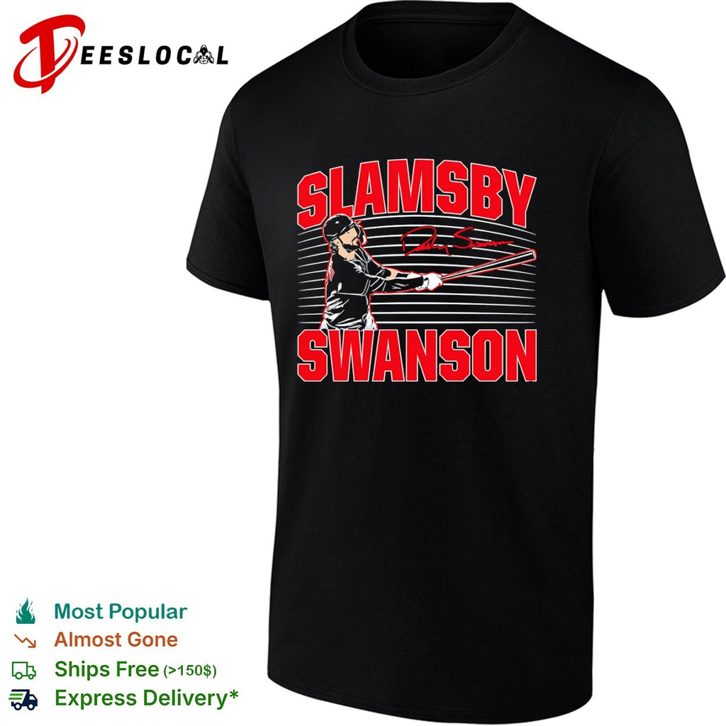 Dansby Swanson Slamsby Signature Baseball shirt