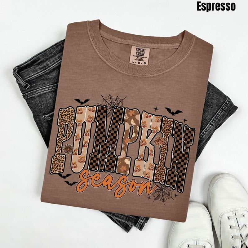 Dark Mix Pumpkin Season Comfort Colors T-Shirt 'NLB' Hoodie, Sweatshirt | RetroVerseTees.com