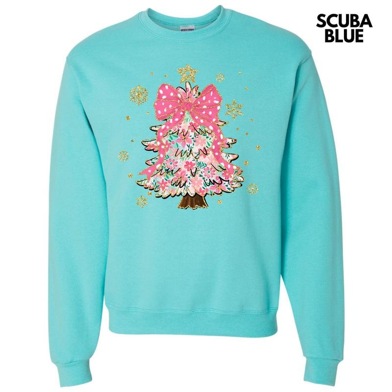 Darling Floral Christmas Tree Sweatshirt 'NLB' T-Shirts, Hoodie | RetroVerseTees.com