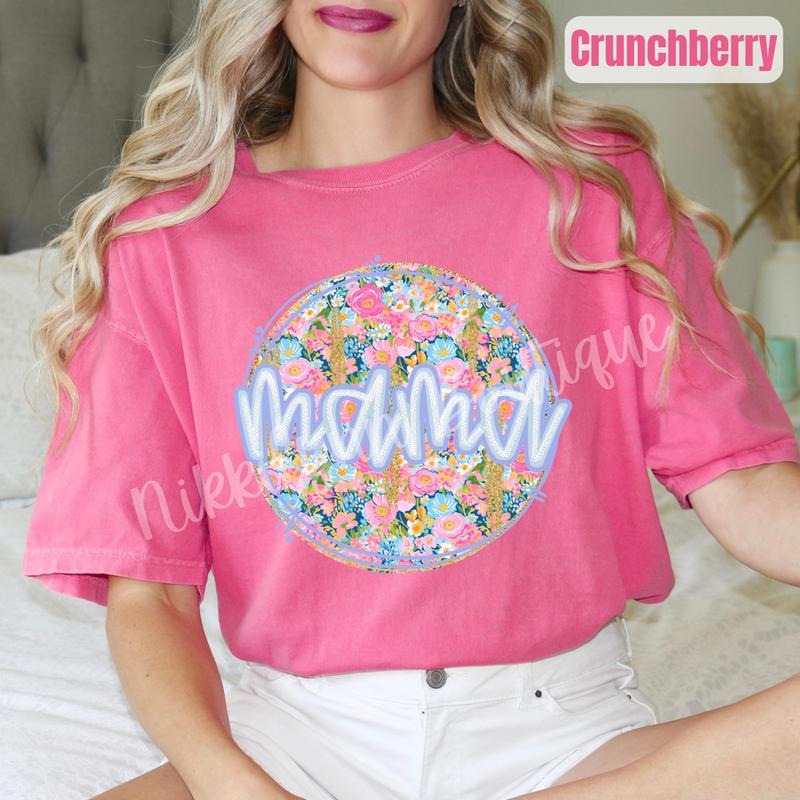 Darling Flower Mama Comfort Colors T-Shirt 'NLB' Hoodie, Sweatshirt | RetroVerseTees.com