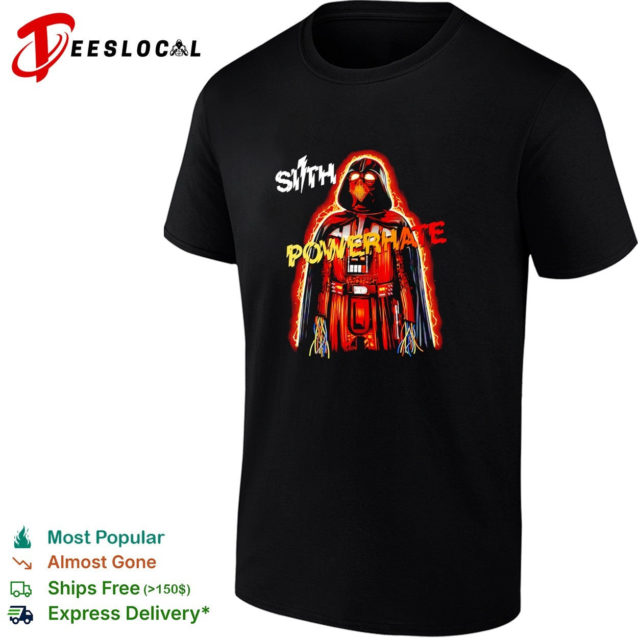 Darth Vader Sith Powerhate lightning shirt