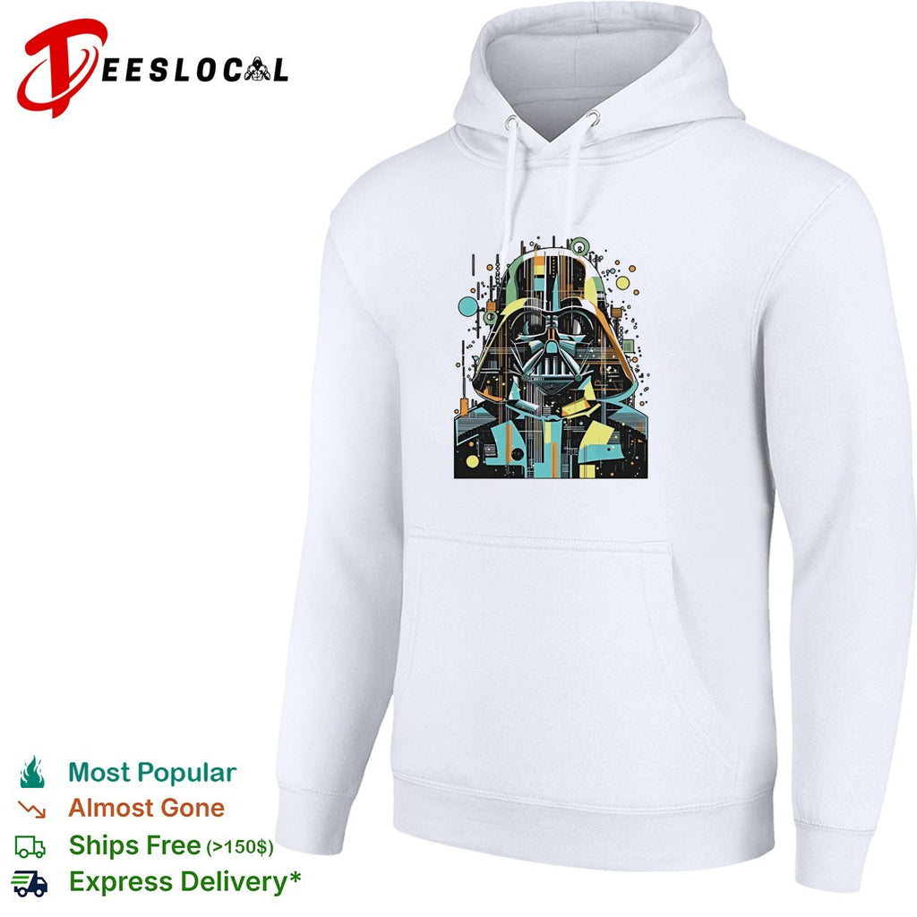 Darth Vader geometric abstract circuit art shirt