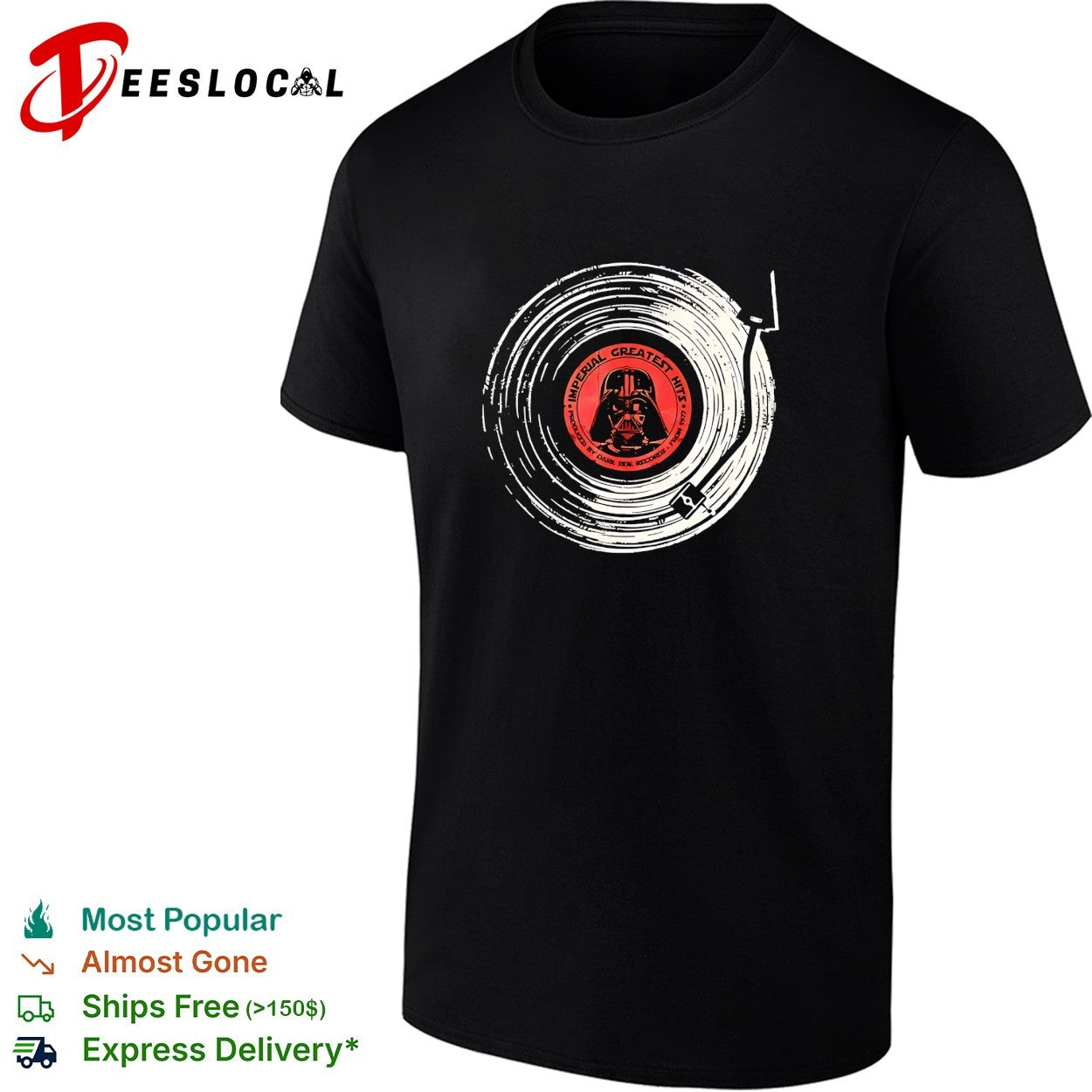 Darth Vader imperial greatest hits vinyl record shirt