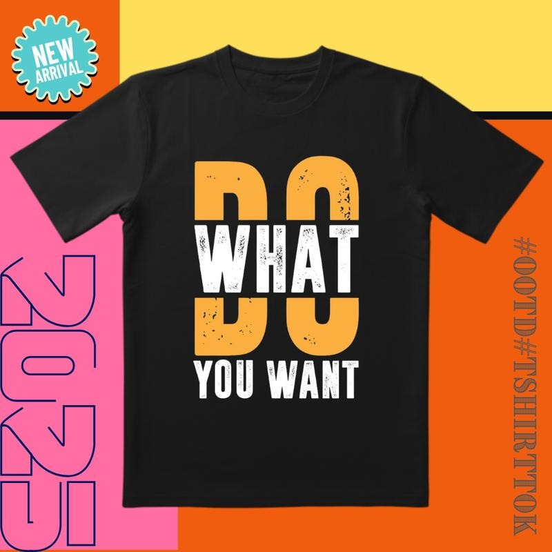 'Do What You Want' Orange-White Vintage Spot Tee |   Free Spirit Outfit |   Daily/Date Night Essential Hoodie, Sweatshirt