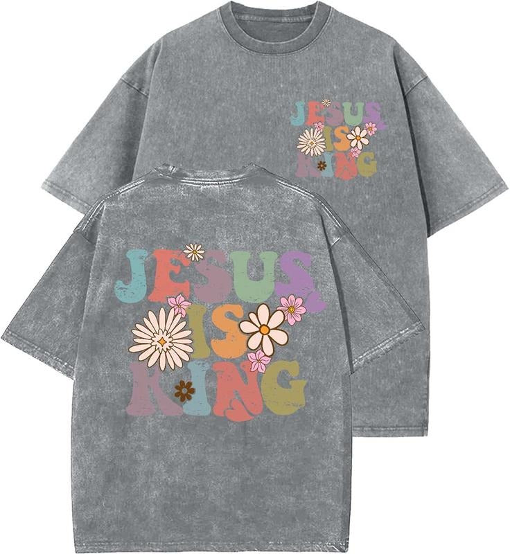 Daughter Of The King Unisex Washed T-Shirt, Christian t shirts, Vintage 90s Graphic Tee, Gift Top Womenswear Cotton...