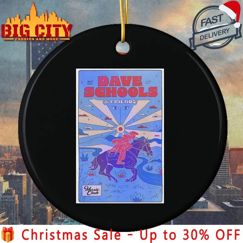 Dave Schools &amp; Friends Nov 7, 2025 Charlotte Music Club Poster shirt